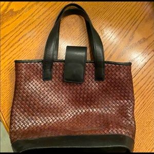 Leather Woven Shoulder Bag